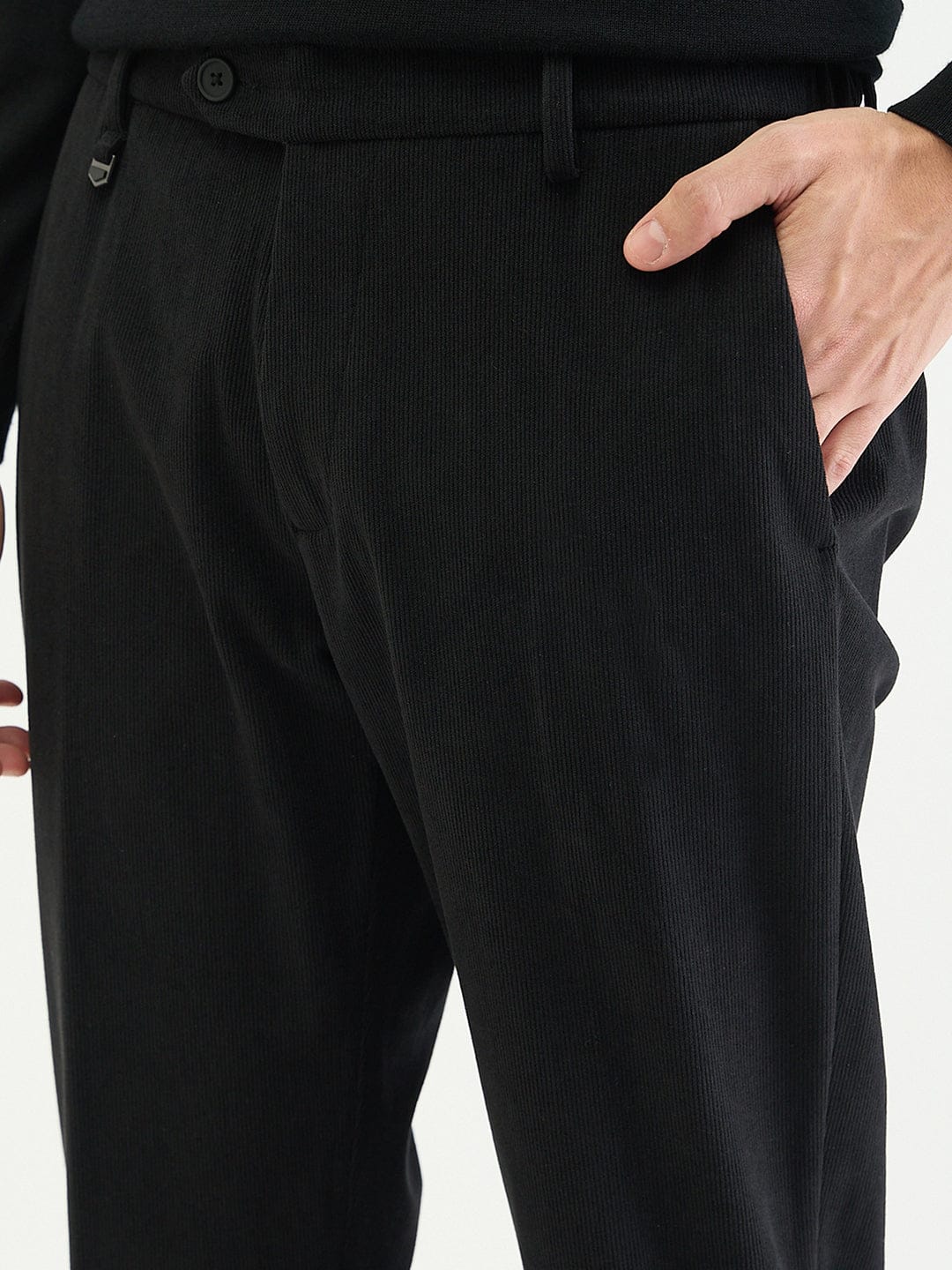 Antony Morato Men Slim Fit Black Solid Trouser - Image 4