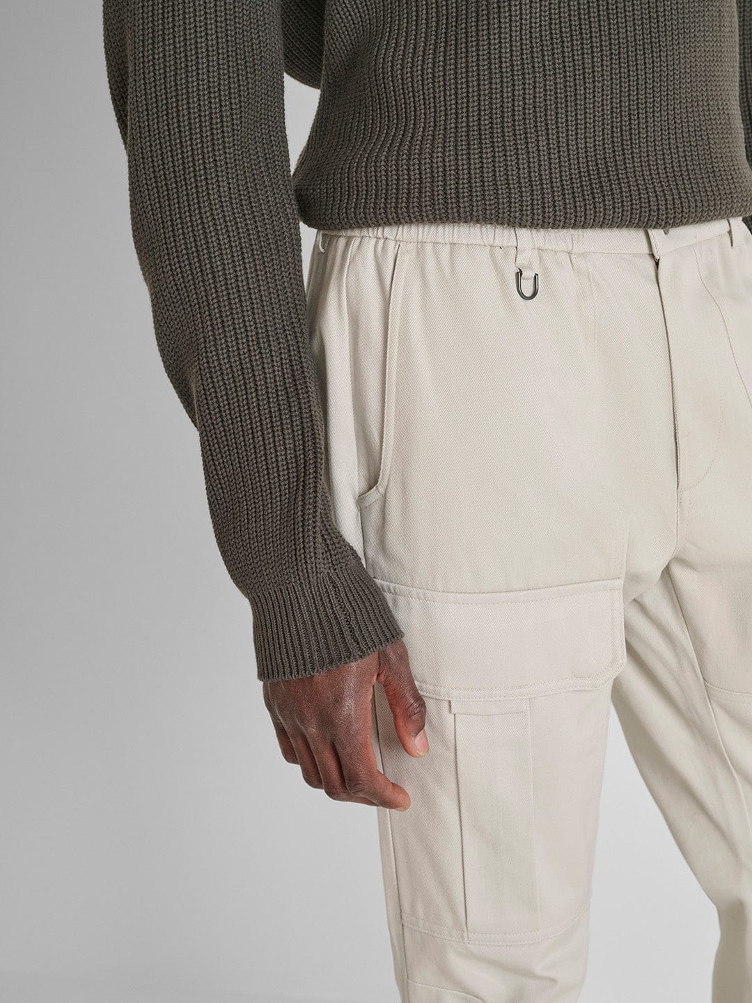 Antony Morato Men Straight Fit Off White Solid Trouser - Image 3