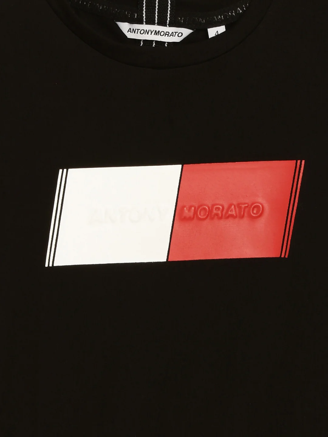 Antony Morato Kids Black Logo Regular Fit Tshirt - Image 3