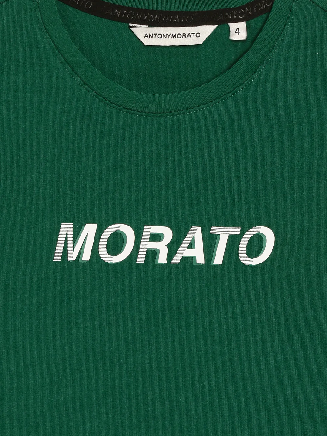 Antony Morato Kids Green Logo Regular Fit Tshirt - Image 3