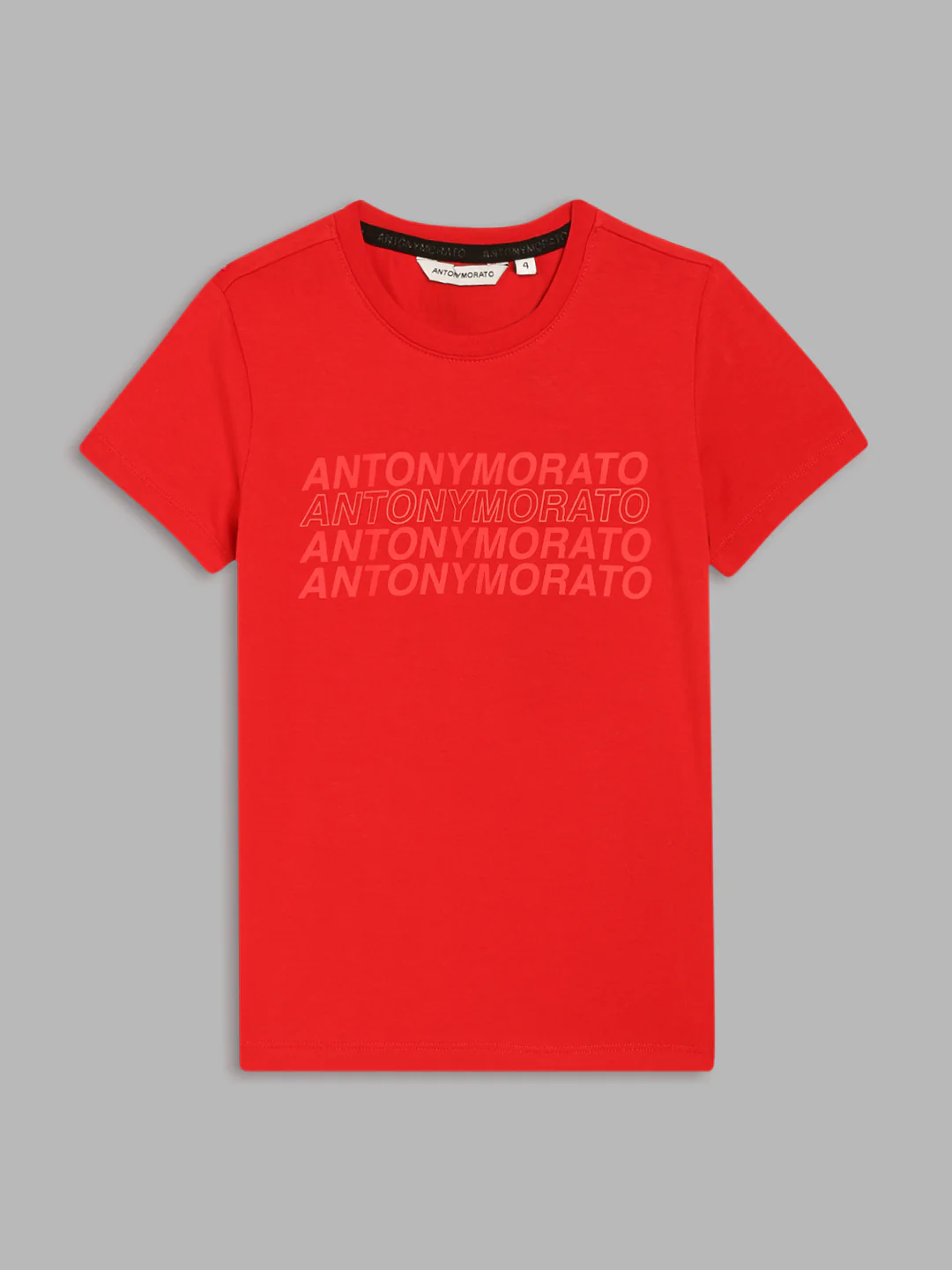 Antony Morato Kids Red Logo Regular Fit Tshirt