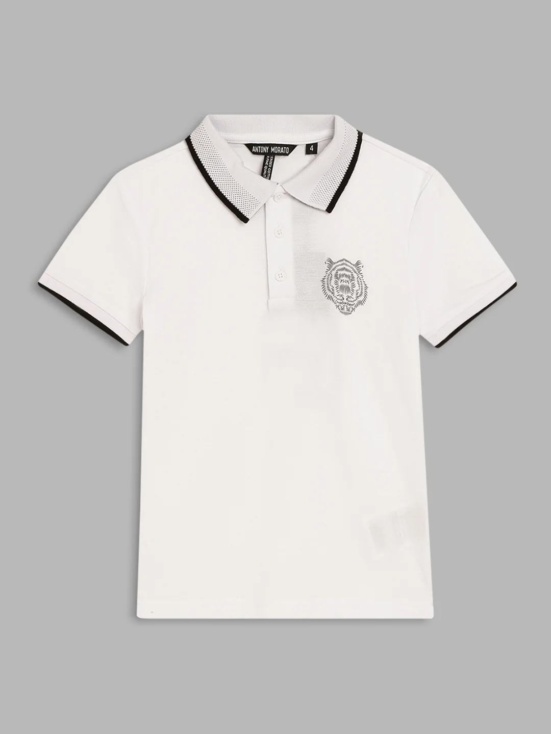 Antony Morato Kids White Regular Fit Polo Tshirt