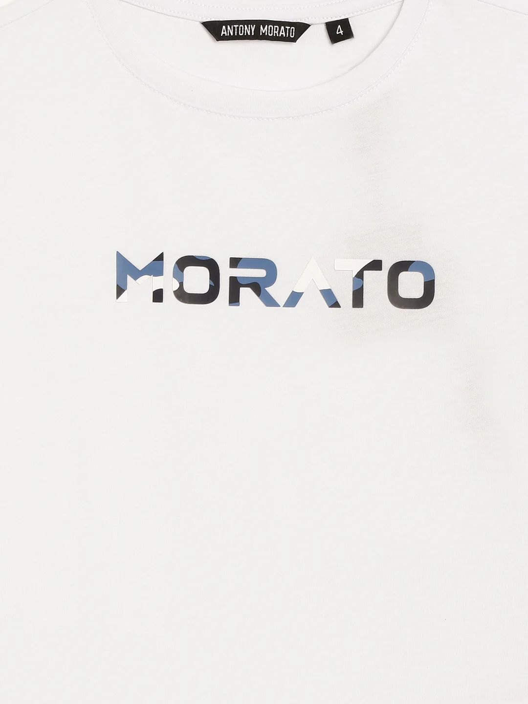 Antony Morato Kids White Logo Regular Fit Tshirt - Image 3