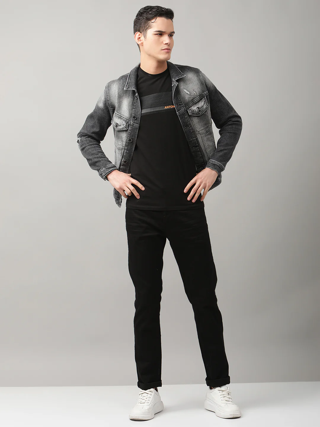 Antony Morato Men Black Solid Collar Jacket - Image 5