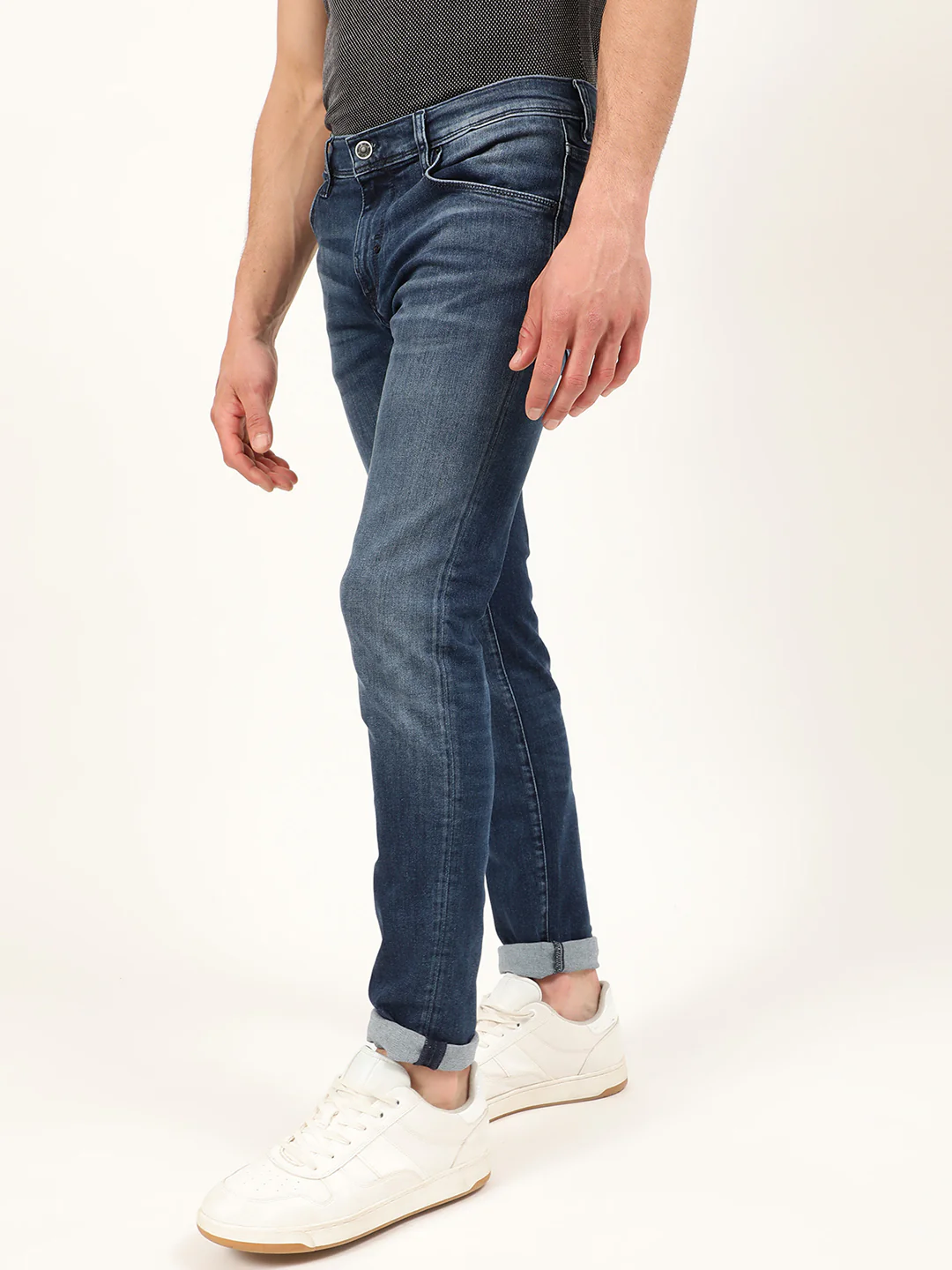 Antony Morato Men Blue Skinny Fit Light Fade Jeans - Image 3