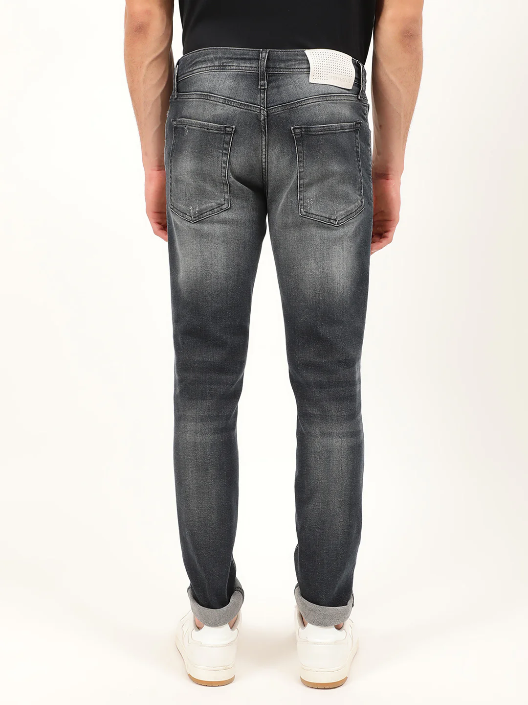 Antony Morato Men Grey Super Skinny Fit Low Distress Heavy Fade Jeans - Image 2