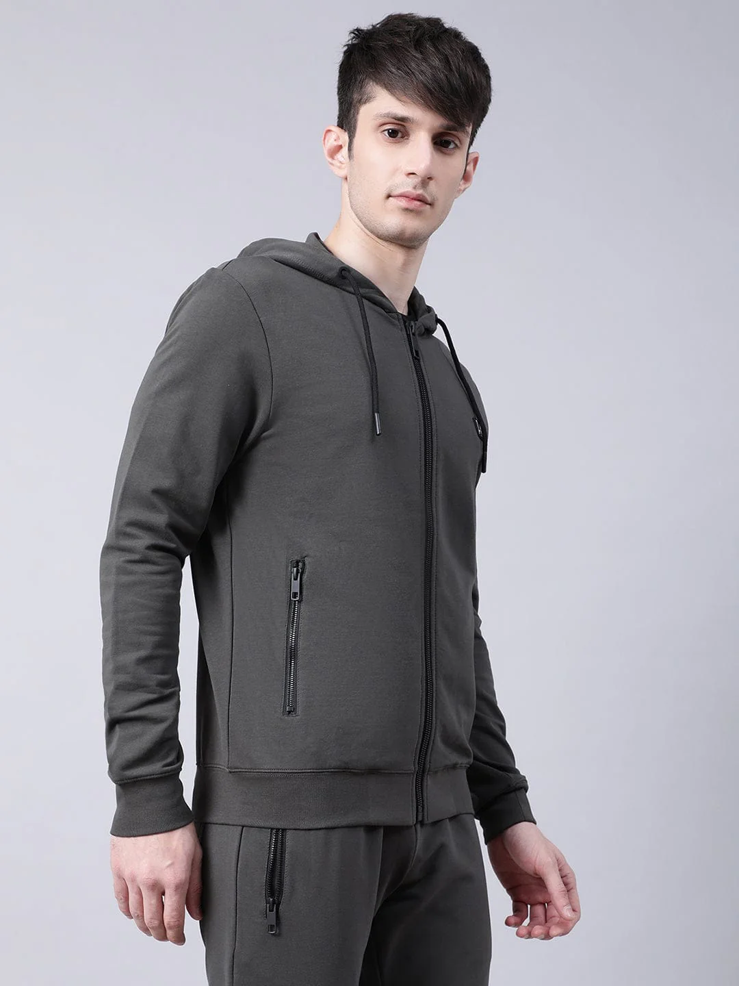 Antony Morato Men Solid Stand Collar Sweatshirt - Image 3