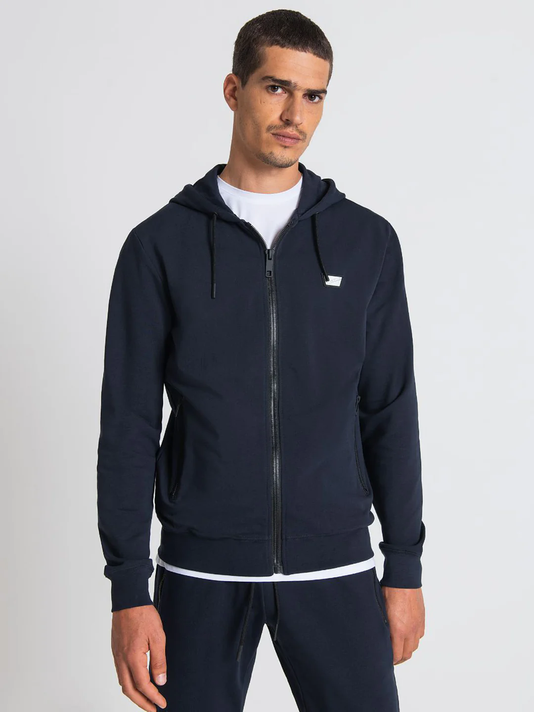 Antony Morato Men Blue Hooded Sweatshirt - Image 2