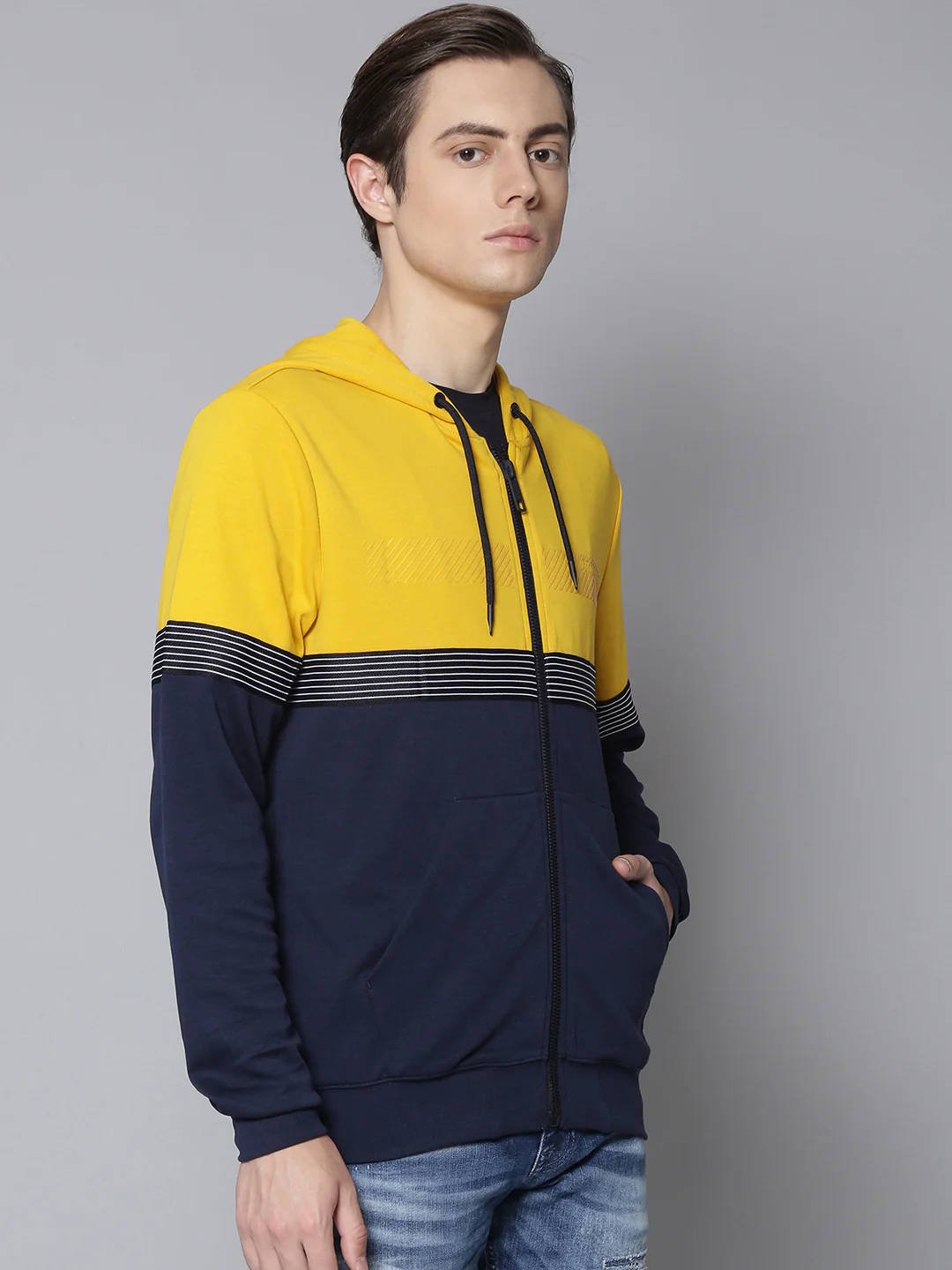 Antony Morato Men Yellow Solid Hooded Sweatshirt - Image 3