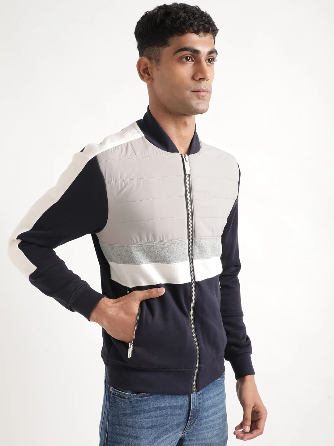 Antony Morato Men Blue Solid Hooded Sweatshirt - Image 2