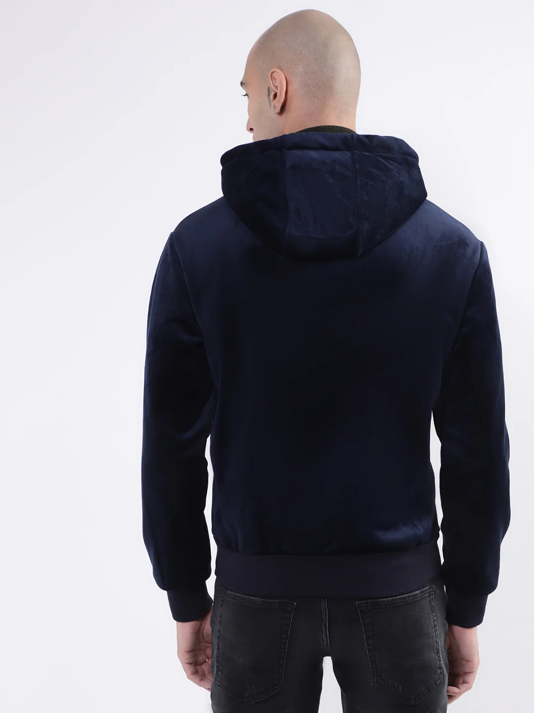 Antony Morato Men Blue Hooded Solid Front-Open Sweatshirt - Image 2