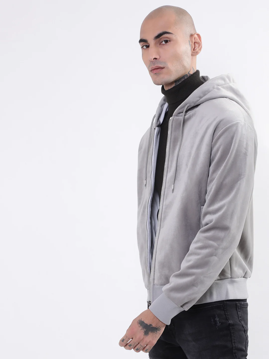 Antony Morato Men Grey Hooded Sweatshirt - Image 3