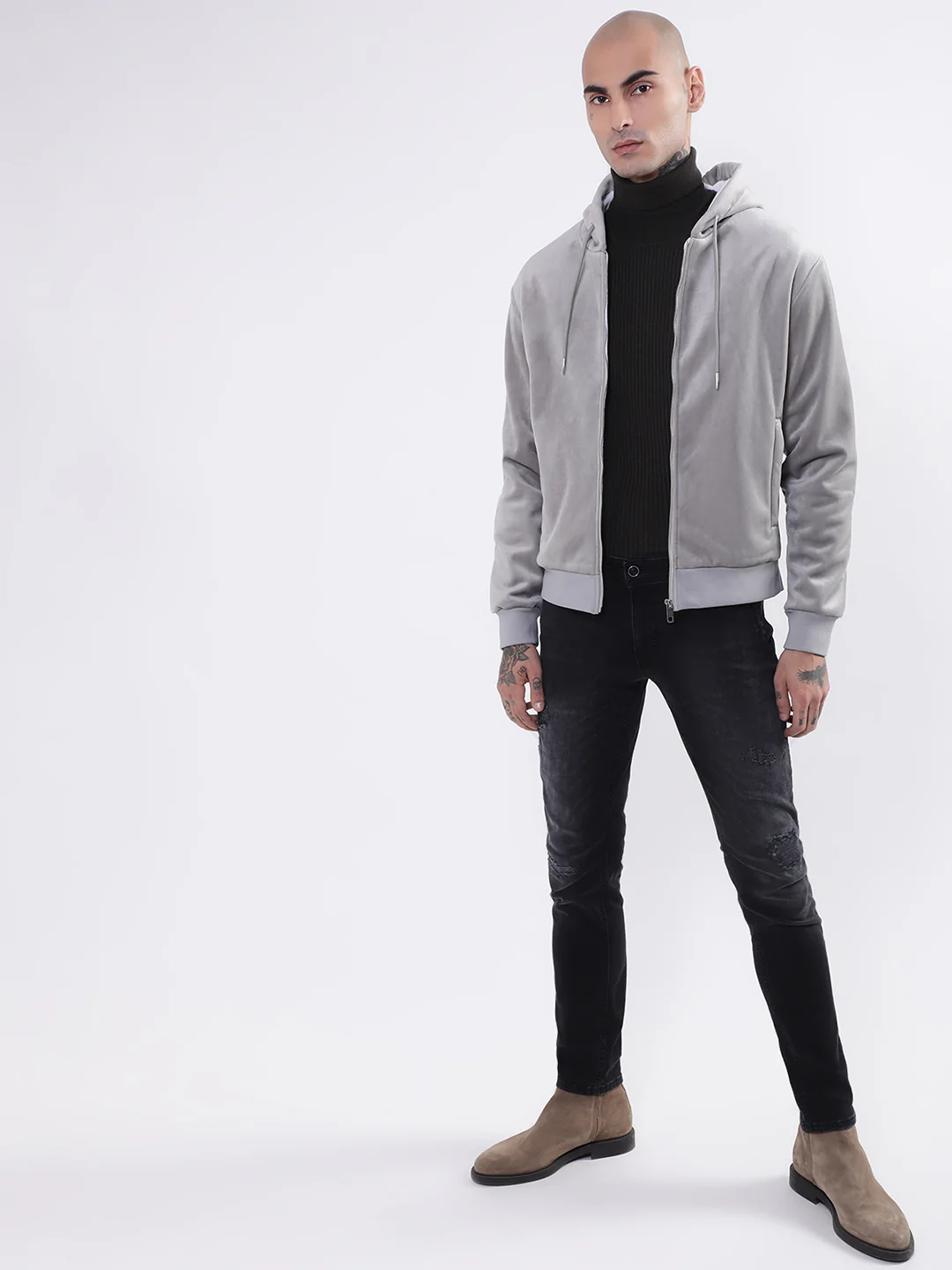 Antony Morato Men Grey Hooded Sweatshirt - Image 5