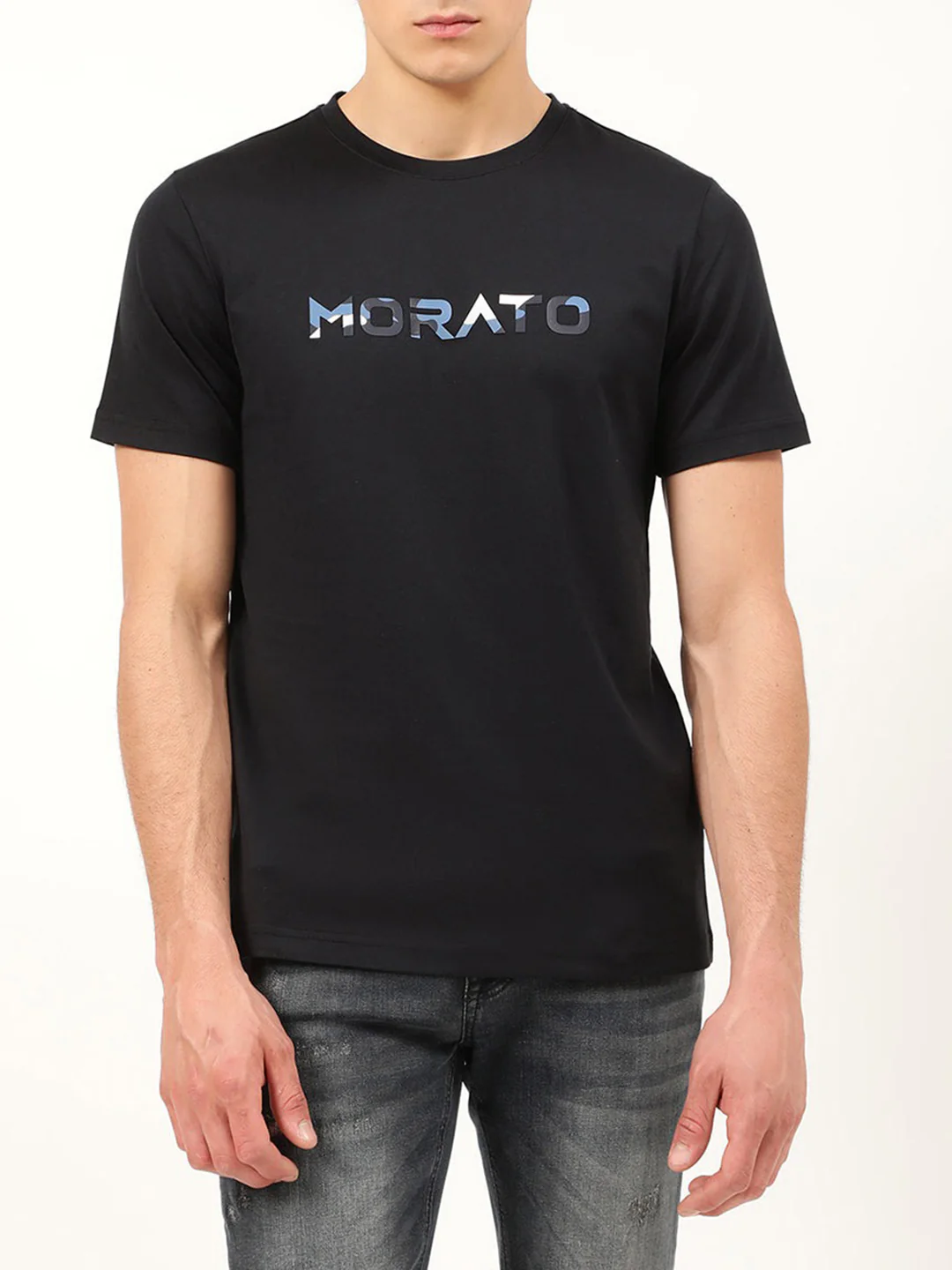 Antony Morato Blue Ink Logo Slim Fit Tshirt