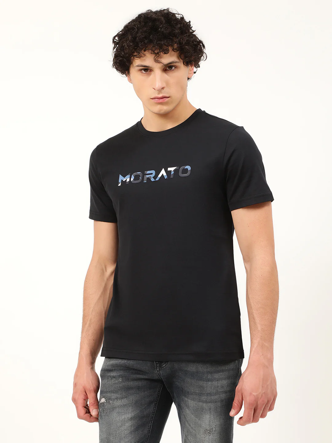 Antony Morato Blue Ink Logo Slim Fit Tshirt - Image 3