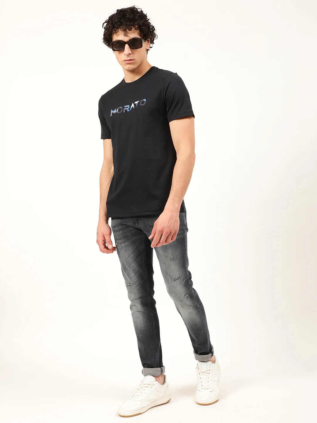 Antony Morato Blue Ink Logo Slim Fit Tshirt - Image 5