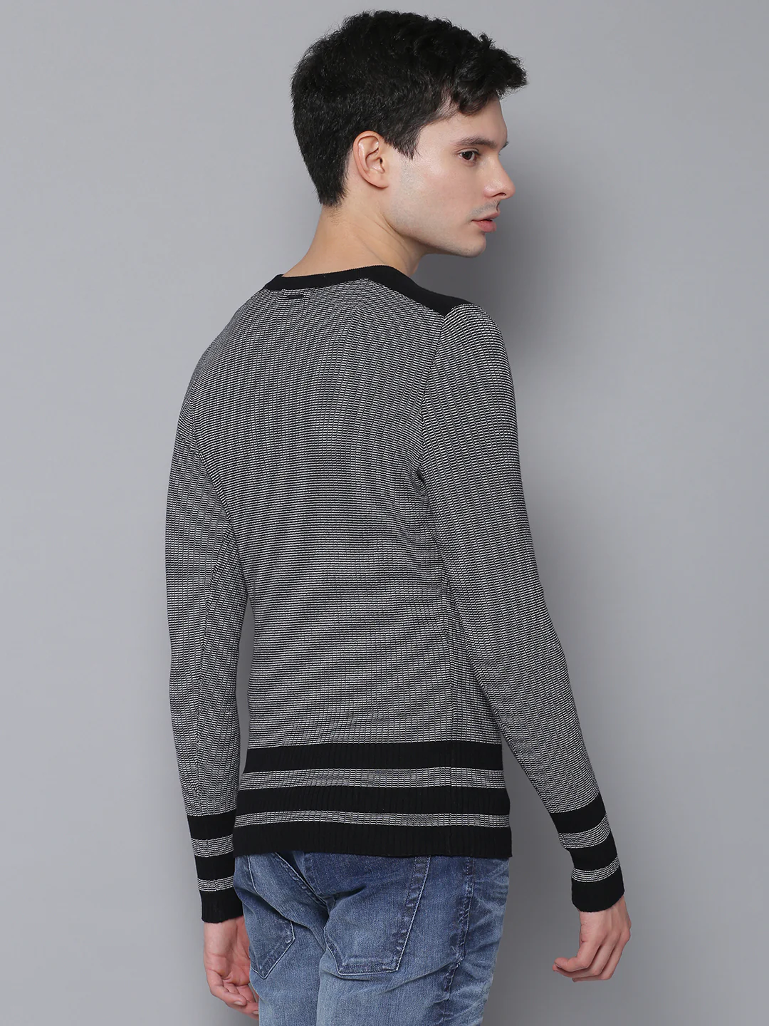 Antony Morato Men Black Solid Round Neck Sweater - Image 4