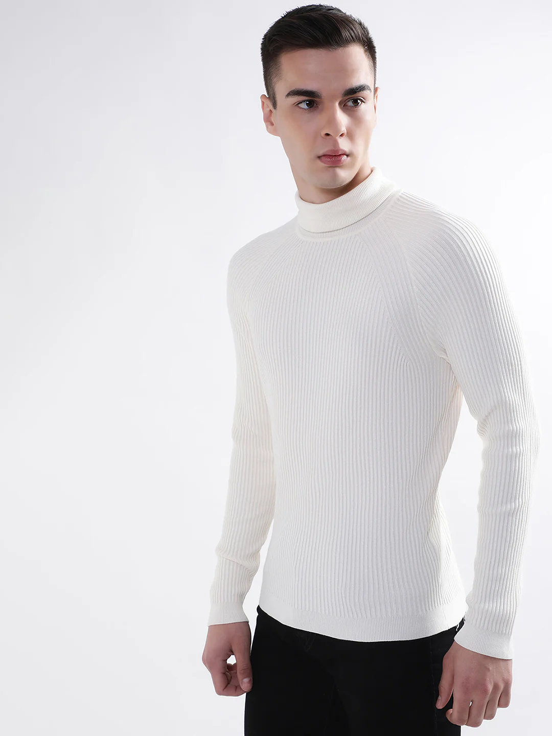 Antony Morato Men White Solid Round Neck Sweater - Image 2