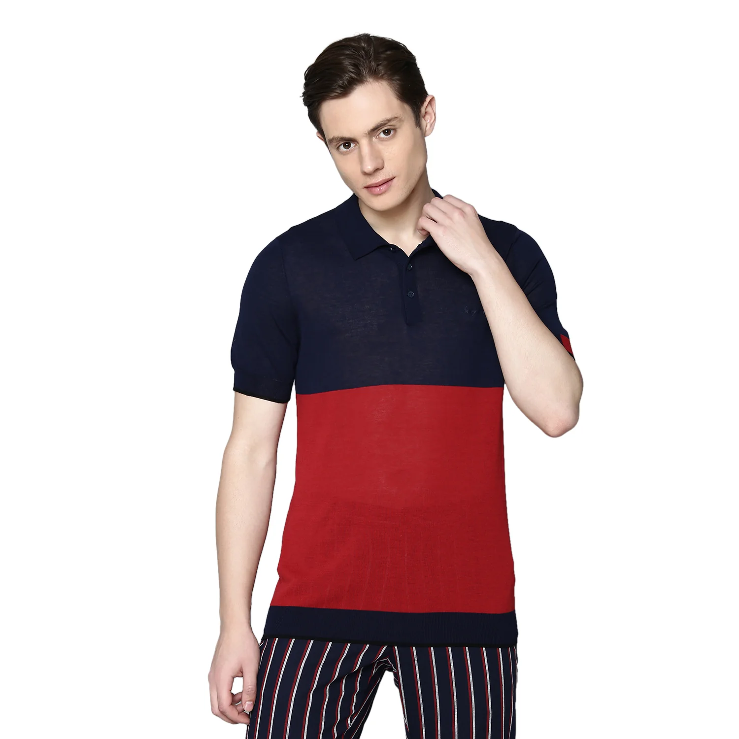 Antony Morato Men Red Solid Round Neck Sweater
