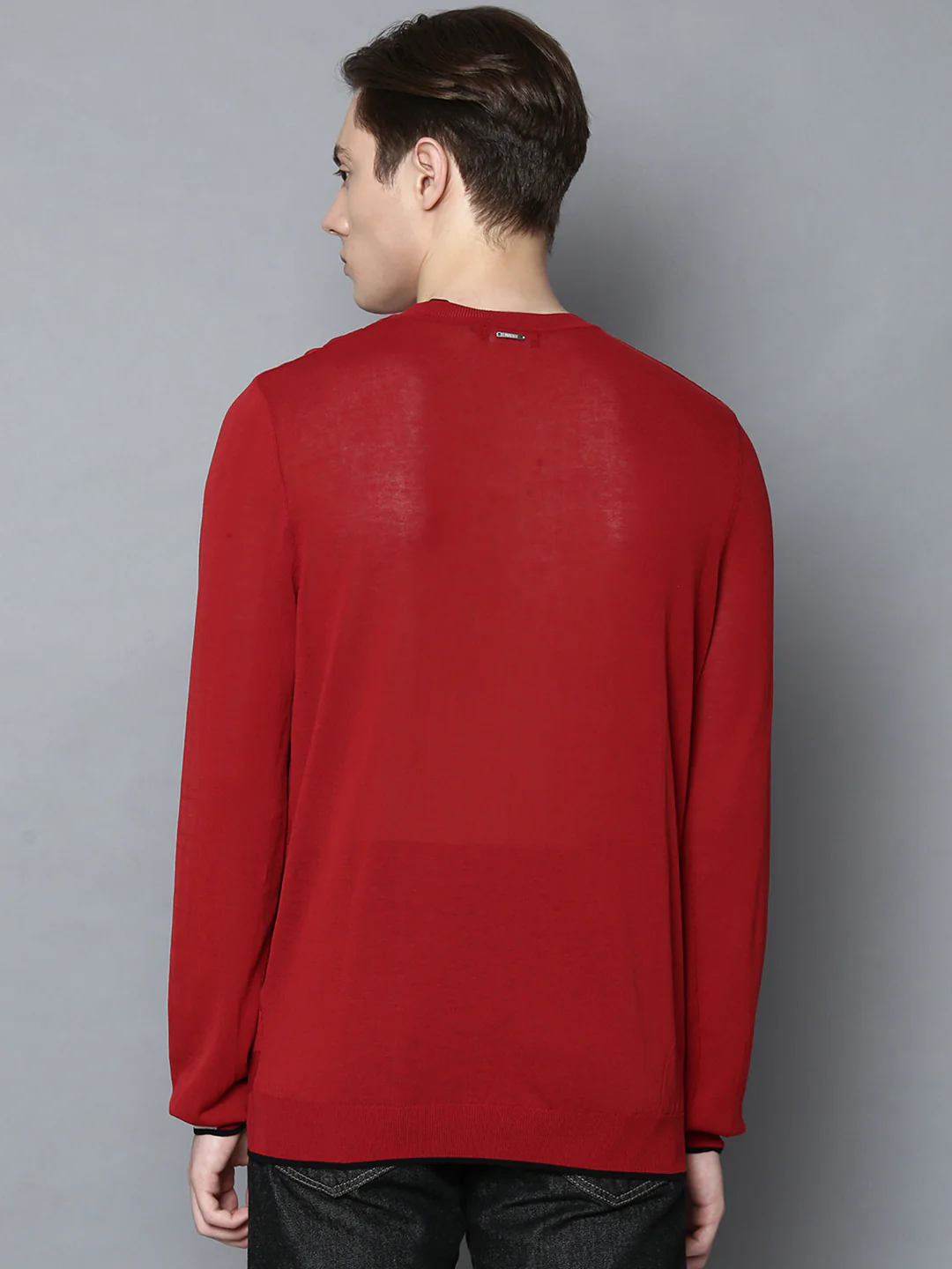 Antony Morato Men Red Solid Round Neck Sweater - Image 4