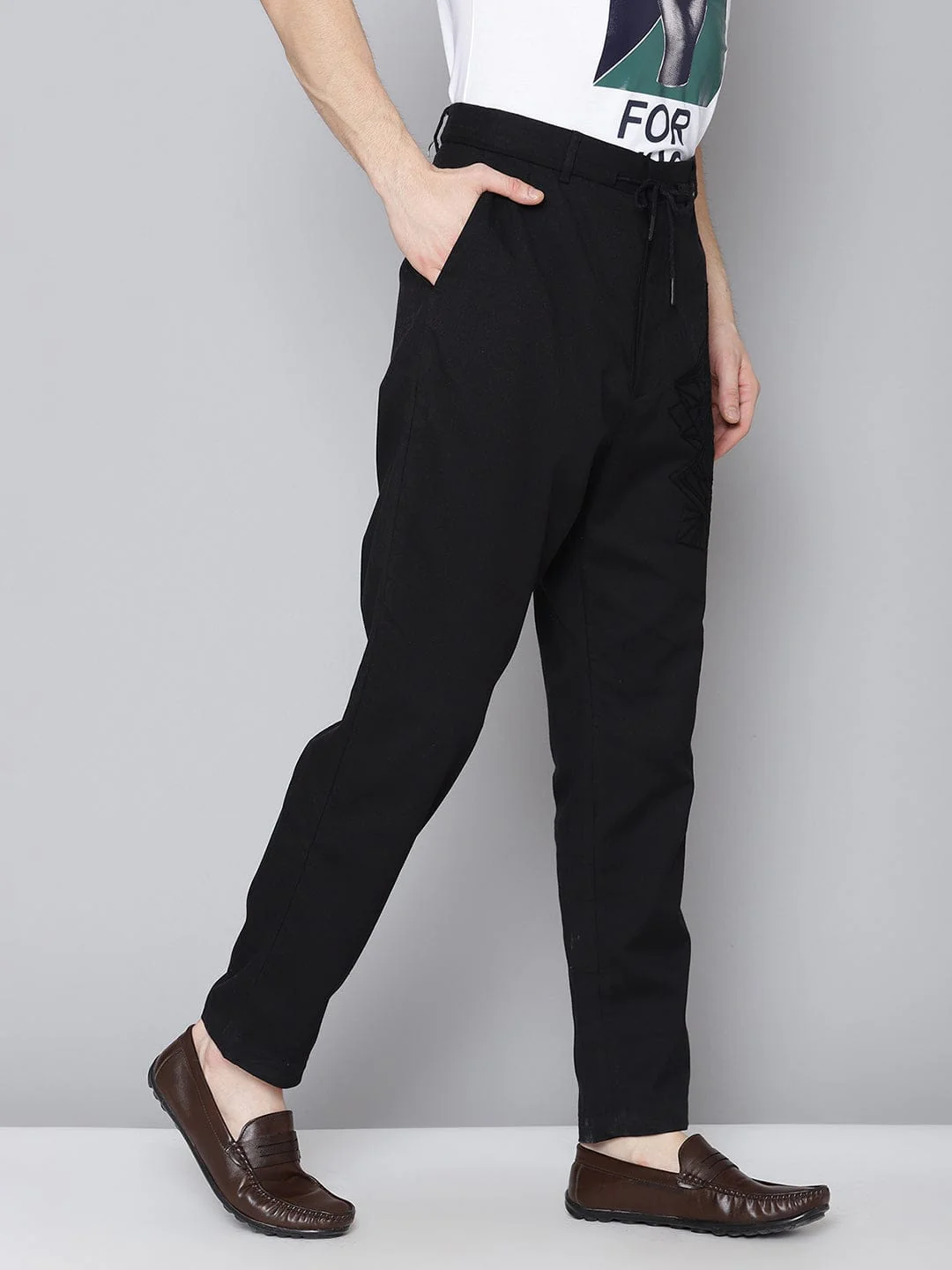 Antony Morato Men Black Slim Fit Trouser - Image 3