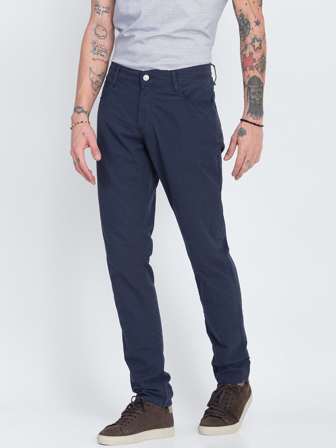 Antony Morato Men Blue Skinny Fit Trouser - Image 3