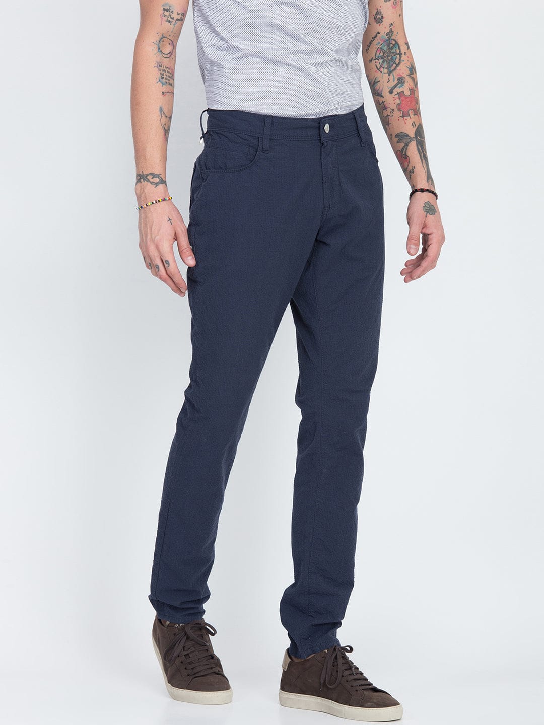 Antony Morato Men Blue Skinny Fit Trouser - Image 4