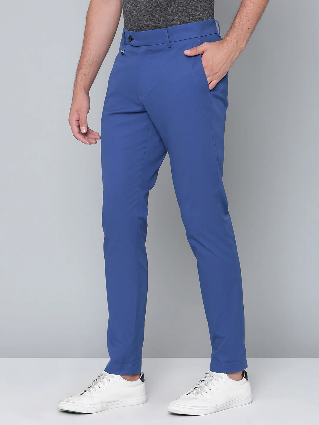 Antony Morato Men Blue Solid Skinny Fit Trouser - Image 2