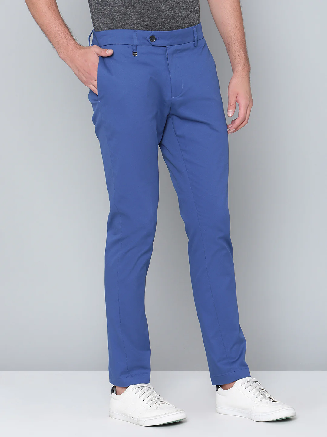 Antony Morato Men Blue Solid Skinny Fit Trouser - Image 3