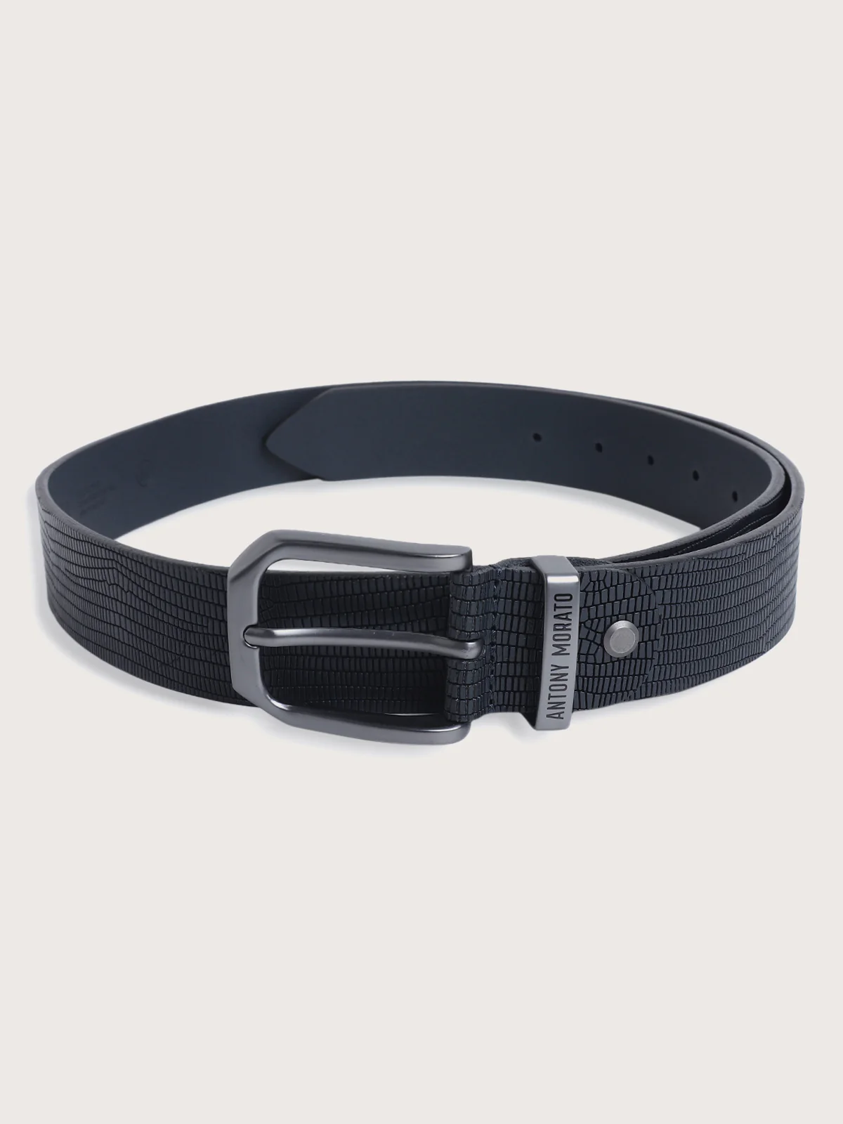 Antony Morato Men Textured Leather Belt - Image 2