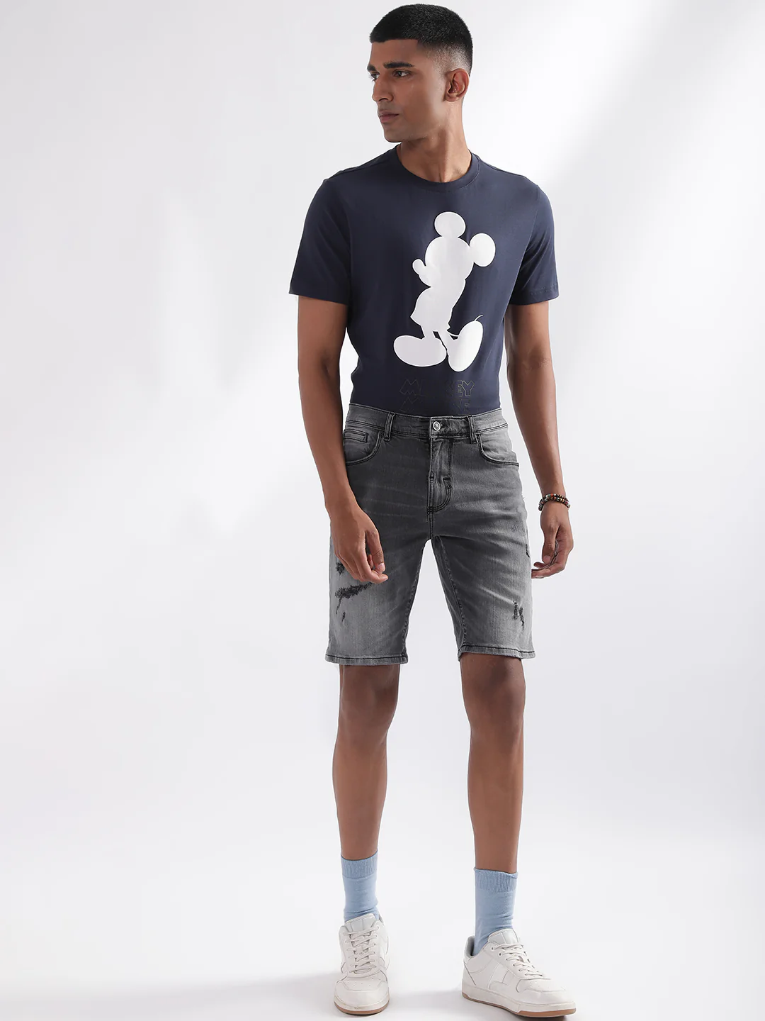 Antony Morato Men Washed Skinny Fit Denim Shorts - Image 4