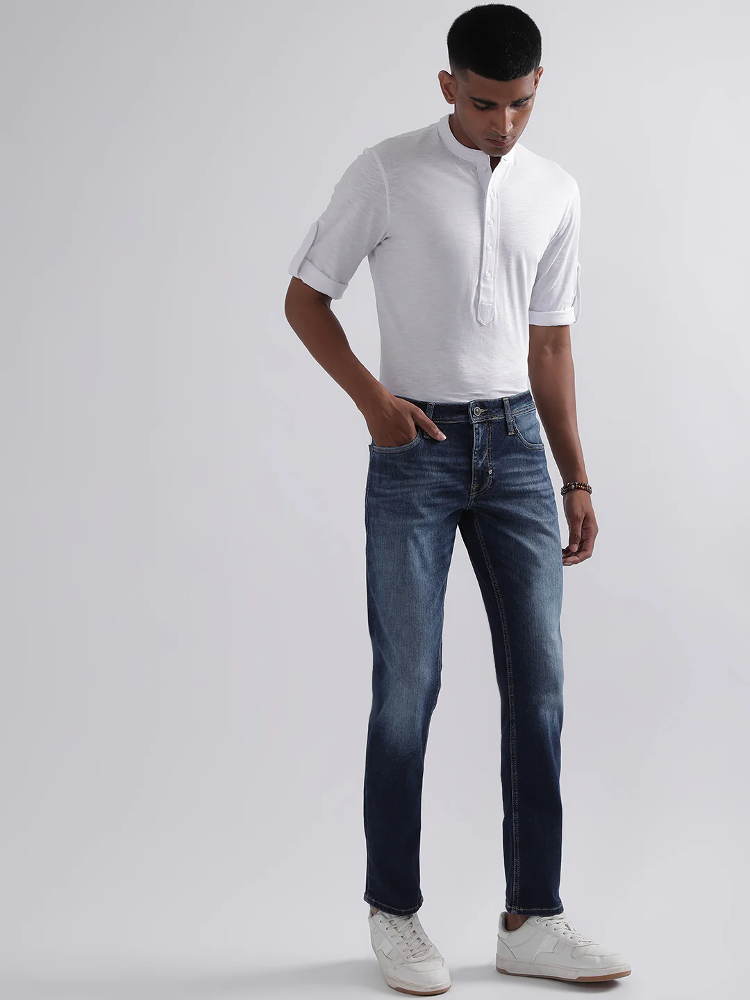 Antony Morato Men Slim Fit Heavy Fade Clean Look Jeans - Image 4