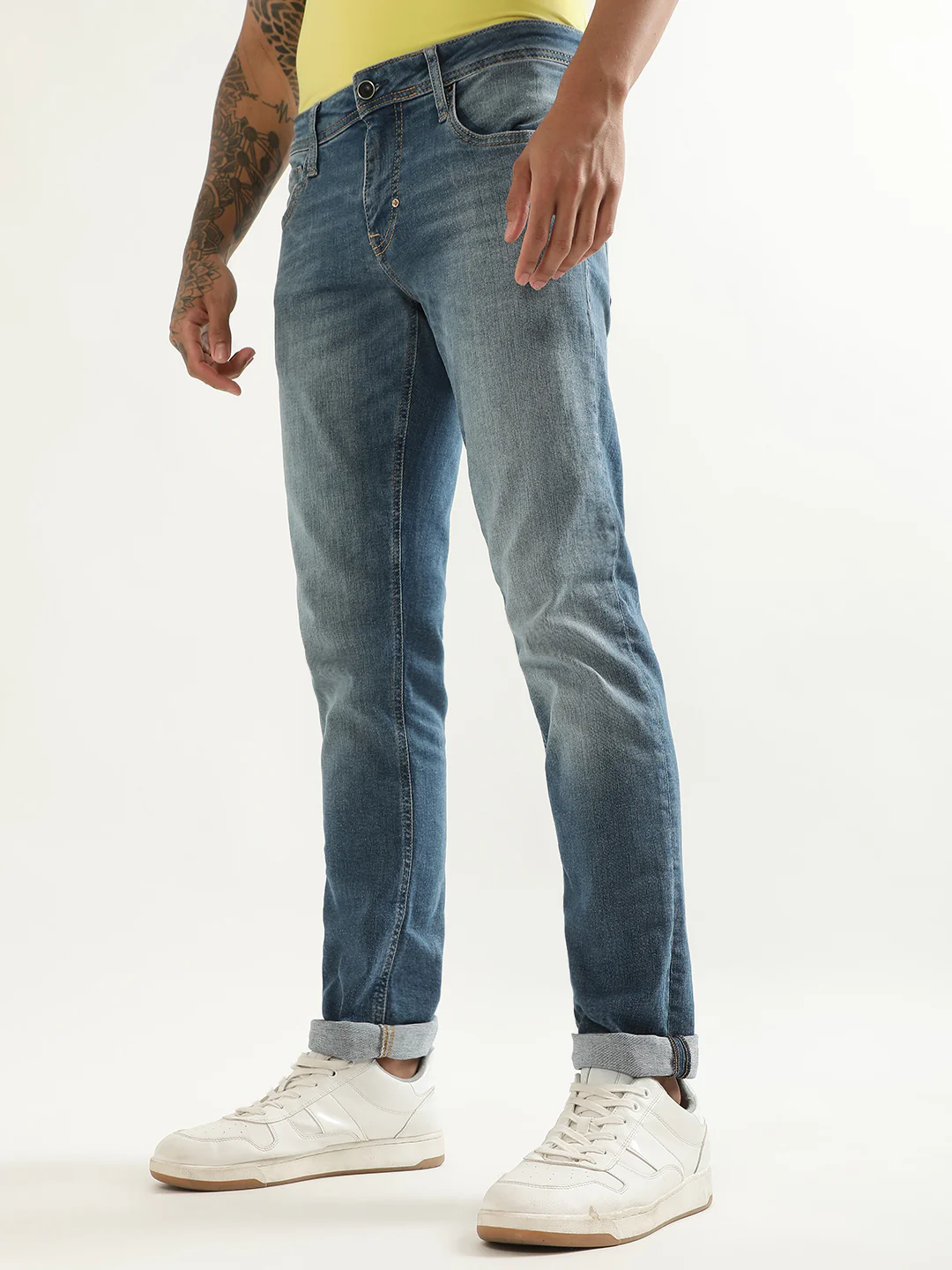 Antony Morato Men Slim Fit Heavy Fade Stretchable Jeans - Image 3