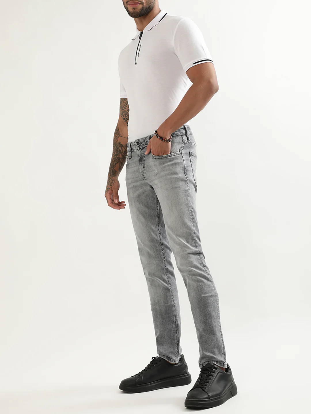 Antony Morato White Slim Fit Polo Tshirt - Image 2