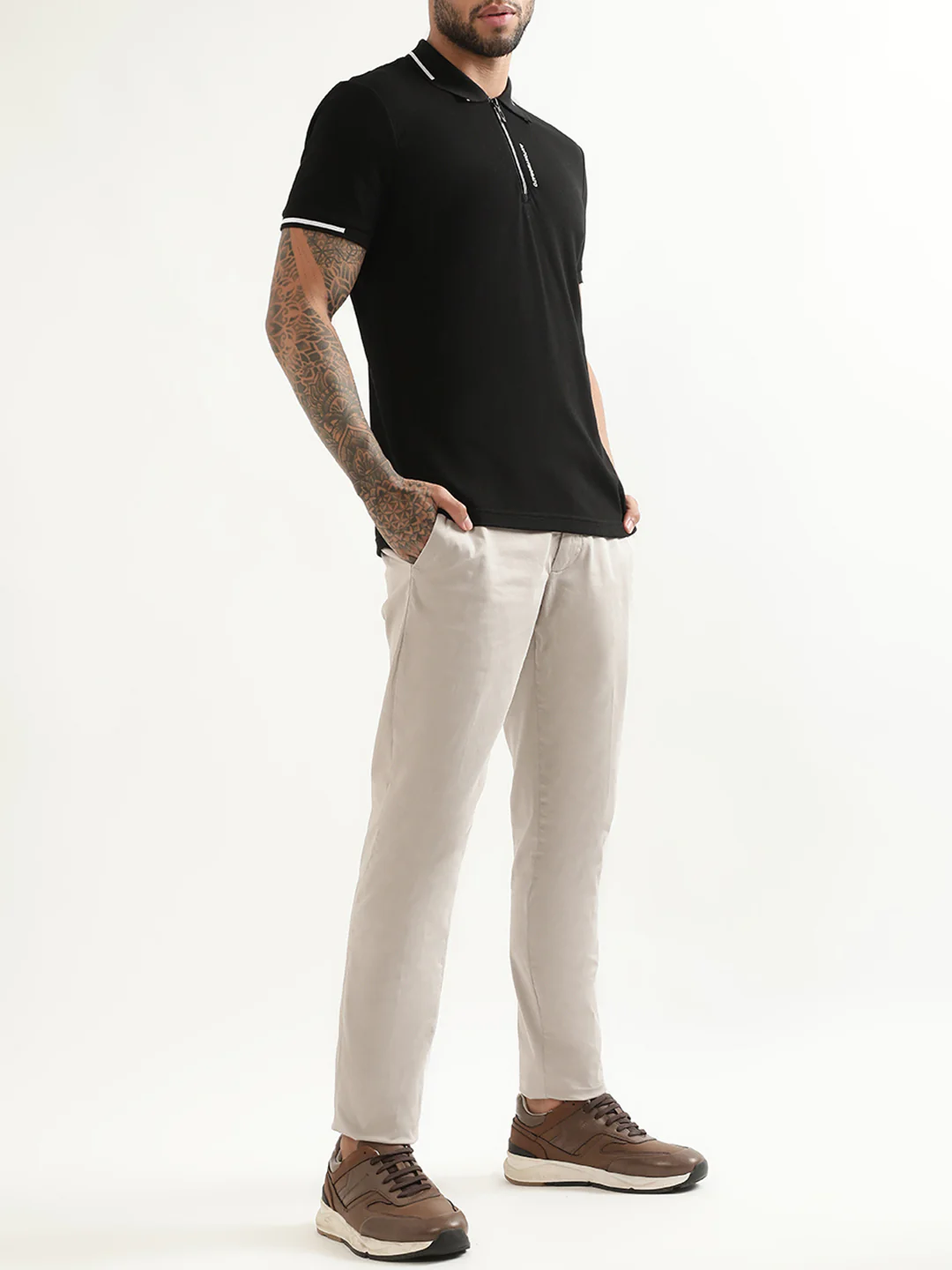 Antony Morato Black Slim Fit Polo Tshirt - Image 2