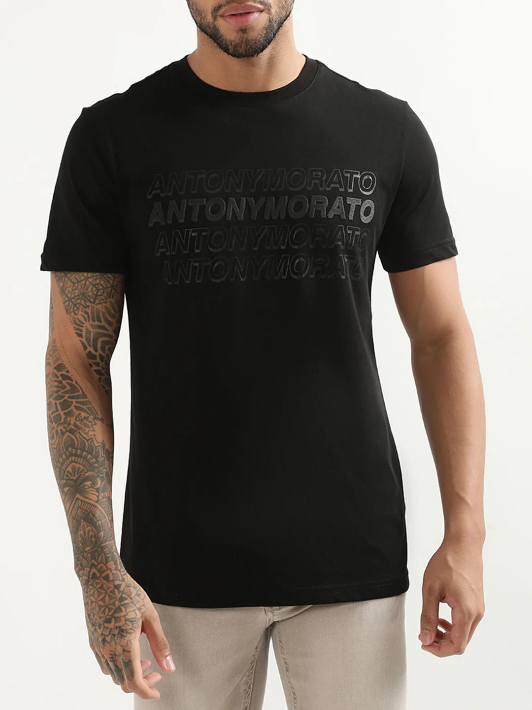 Antony Morato Black Logo Slim Fit Tshirt