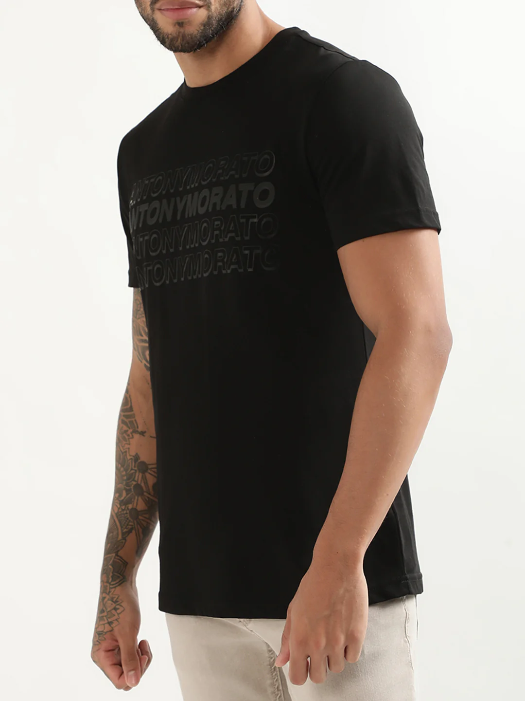 Antony Morato Black Logo Slim Fit Tshirt - Image 3