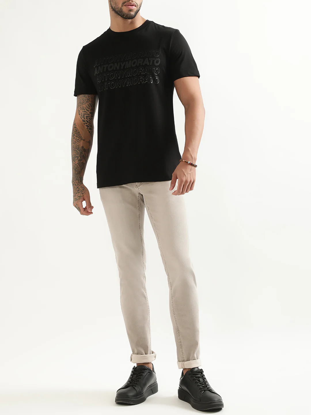 Antony Morato Black Logo Slim Fit Tshirt - Image 4