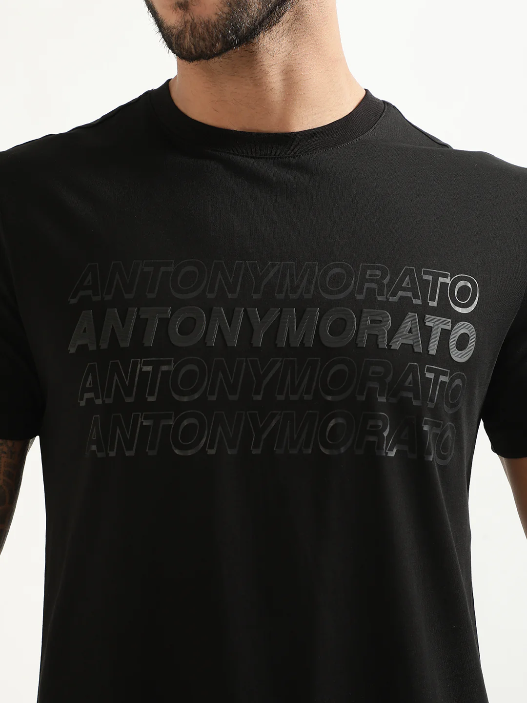 Antony Morato Black Logo Slim Fit Tshirt - Image 5