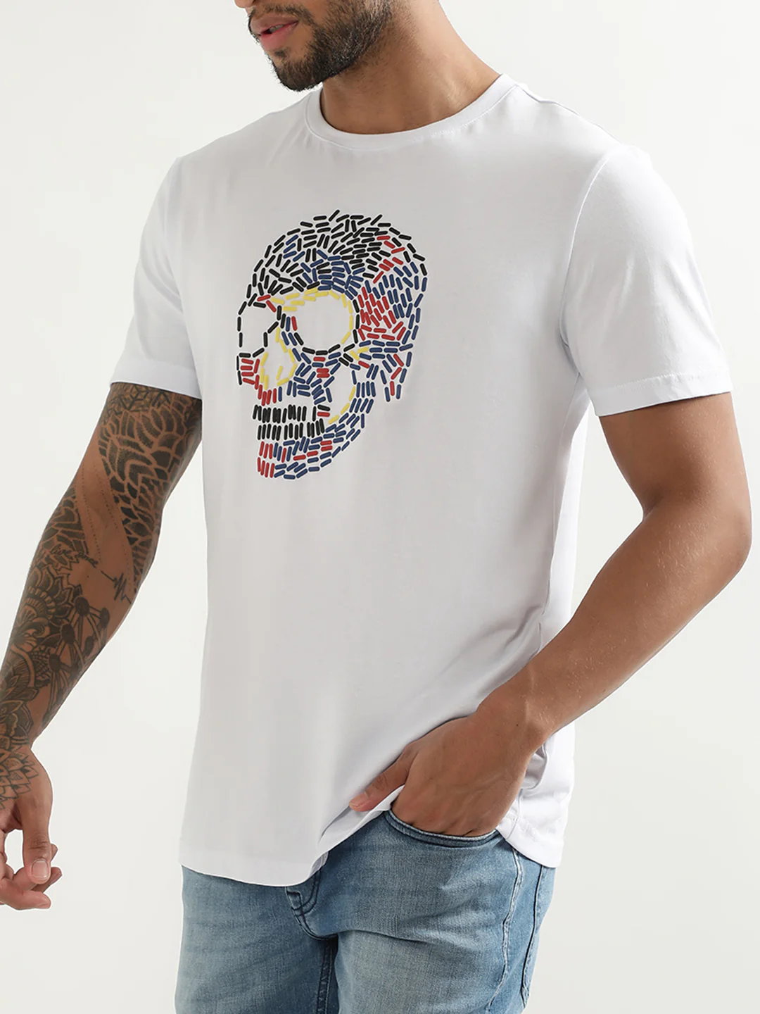 Antony Morato White Printed Slim Fit Tshirt - Image 3