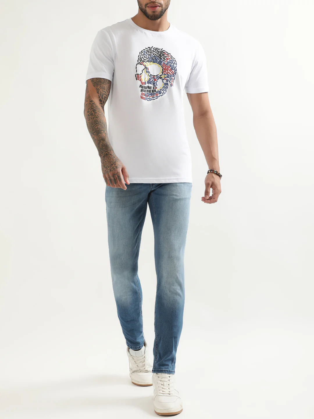 Antony Morato White Printed Slim Fit Tshirt - Image 4