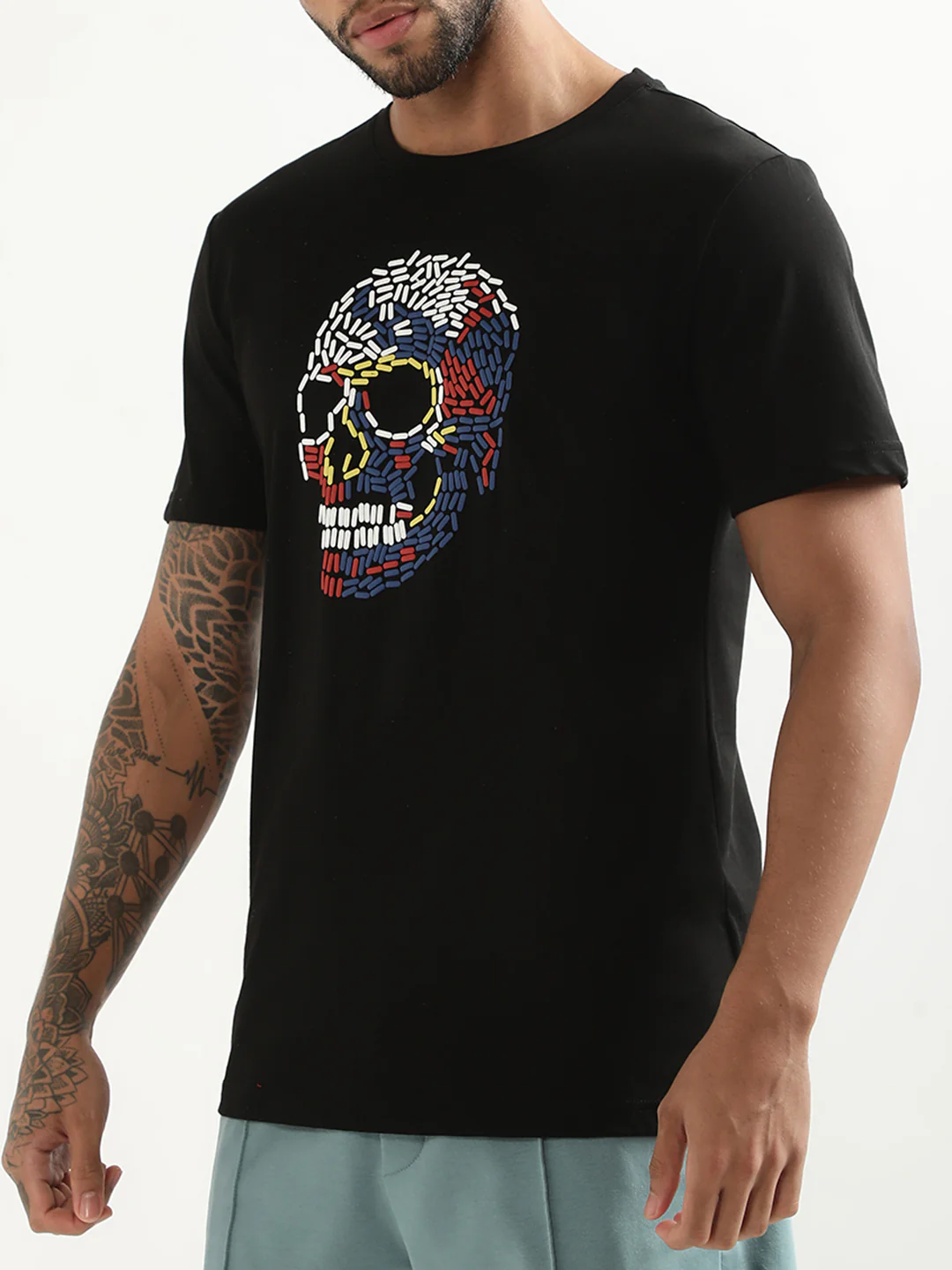 Antony Morato Black Printed Slim Fit Tshirt - Image 3