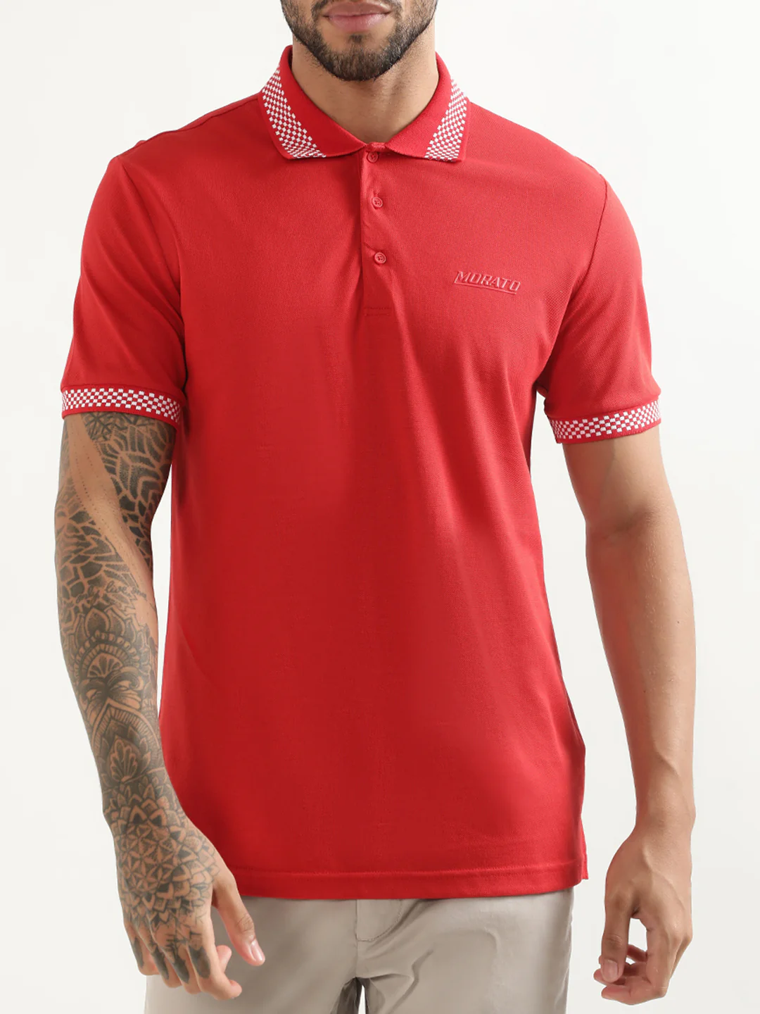 Antony Morato Red Slim Fit Polo Tshirt