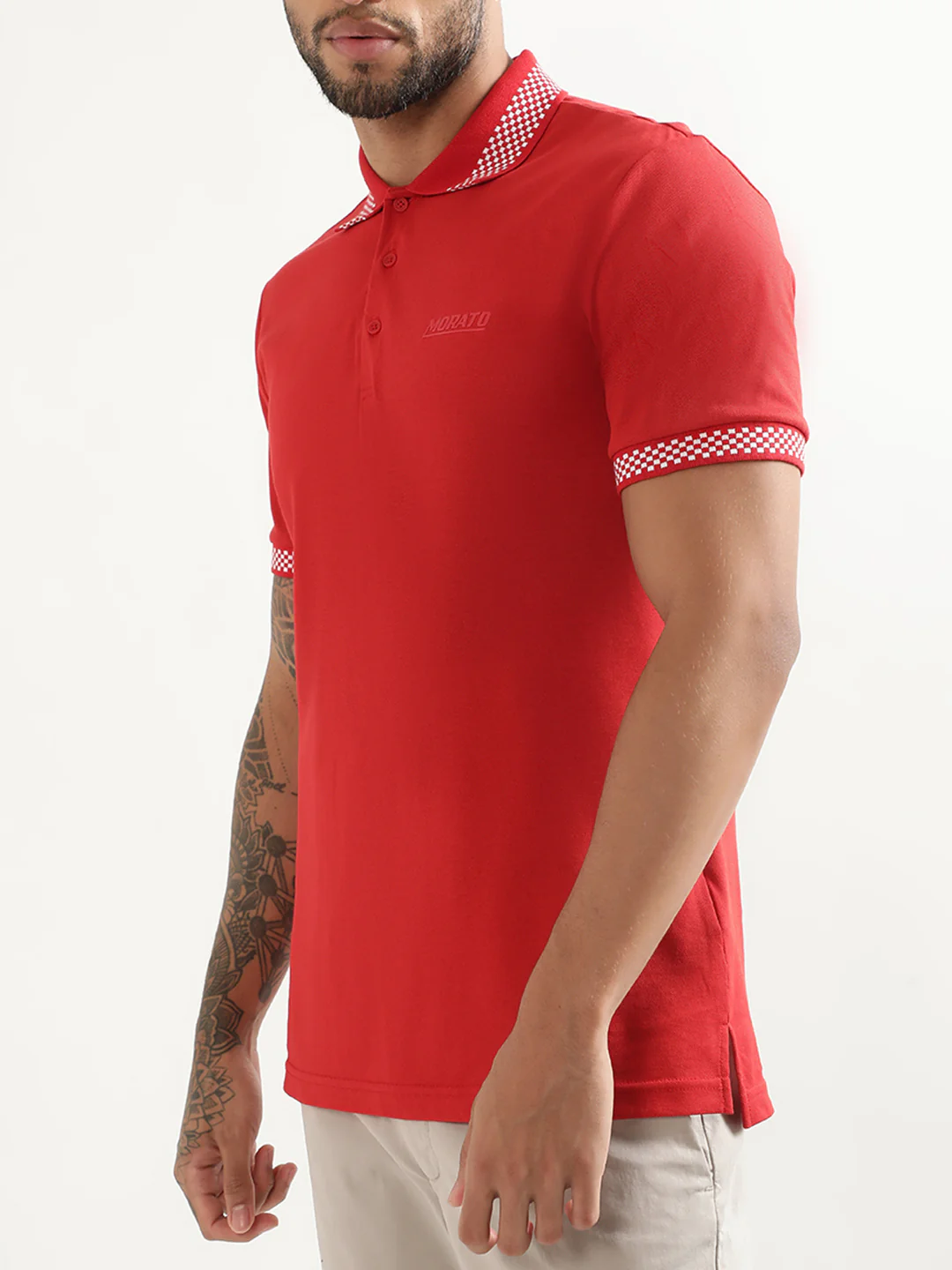 Antony Morato Red Slim Fit Polo Tshirt - Image 3