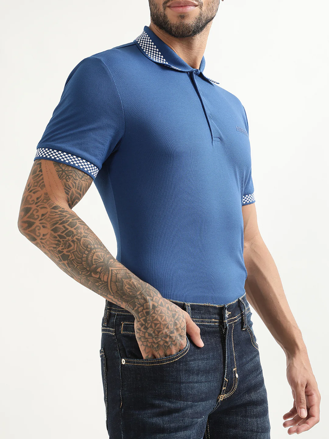 Antony Morato Blue Slim Fit Polo Tshirt - Image 5