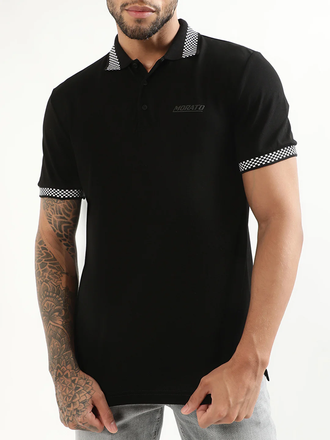 Antony Morato Black Slim Fit Polo Tshirt