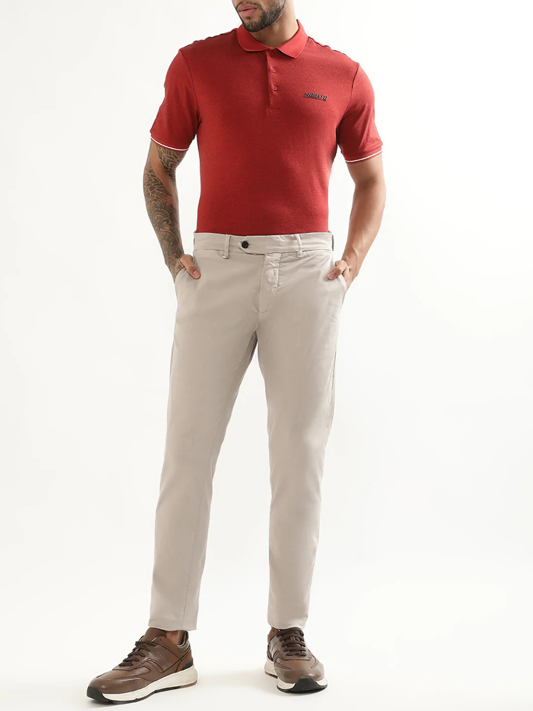 Antony Morato Red Regular Fit Polo Tshirt - Image 4