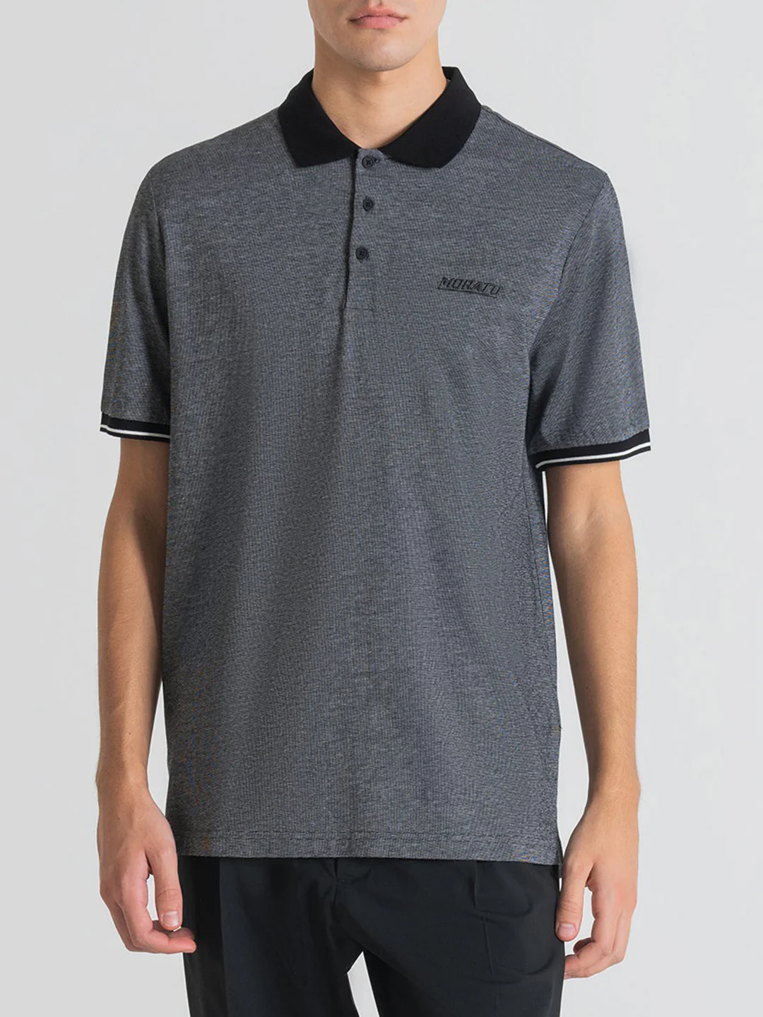 Antony Morato Grey Regular Fit Polo Tshirt