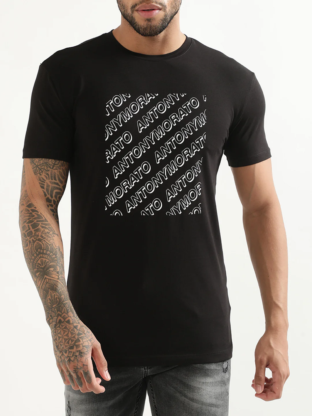 Antony Morato Black Logo Slim Fit Tshirt