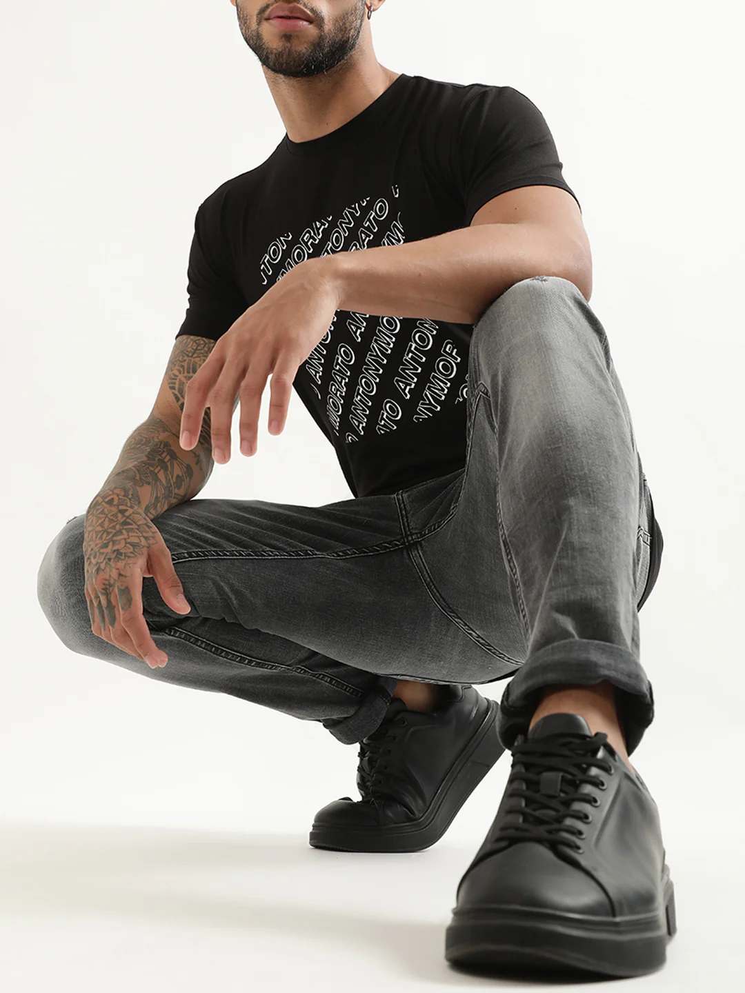 Antony Morato Black Logo Slim Fit Tshirt - Image 4